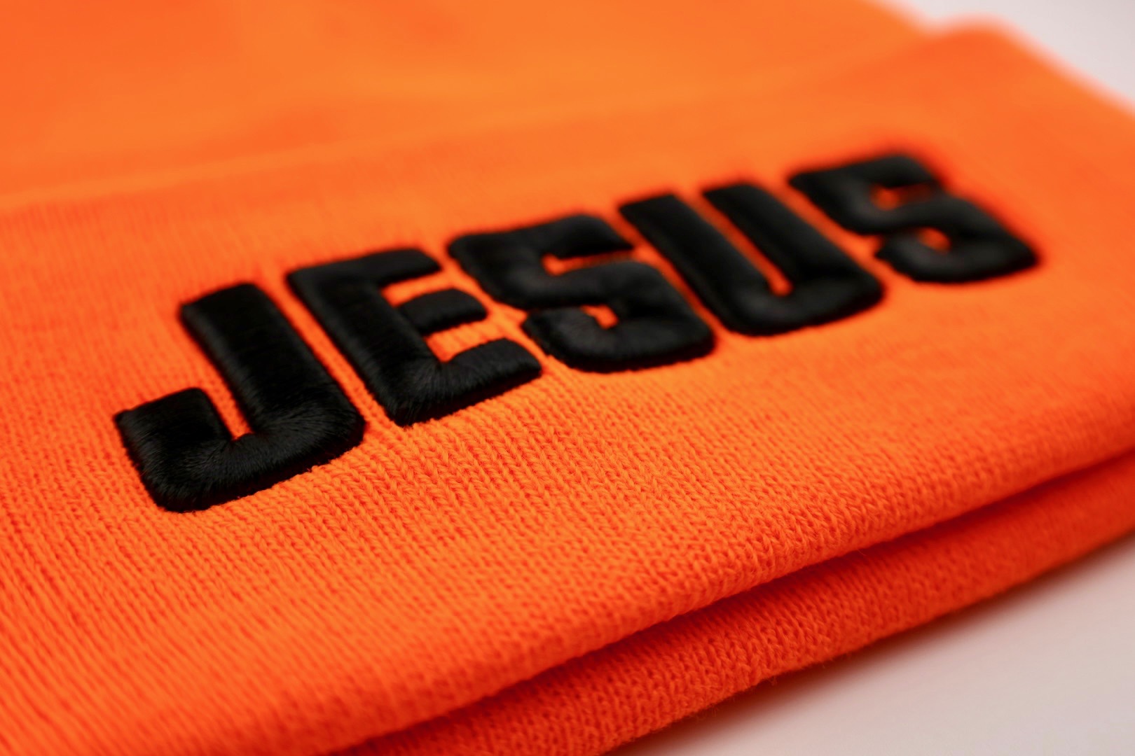 Beanie with "JESUS" Raised Embroidery