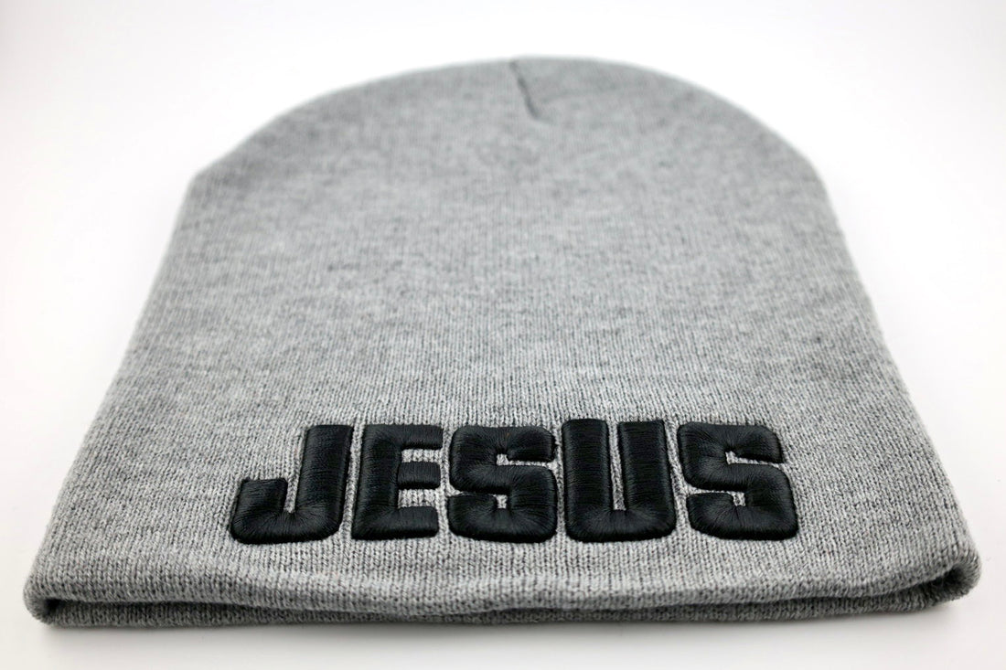 Beanie with "JESUS" Raised Embroidery