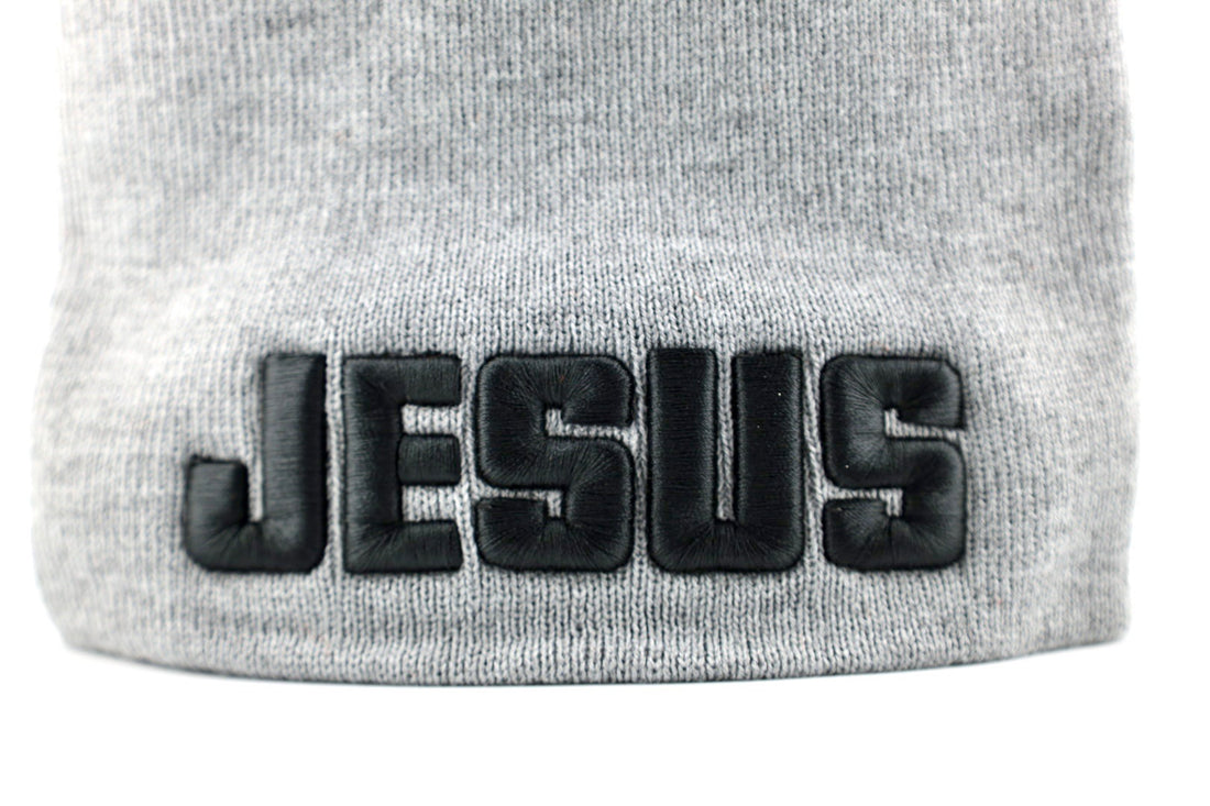 Beanie with "JESUS" Raised Embroidery